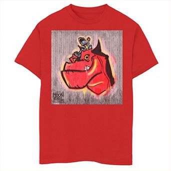 Boys 8-20 Marvel Moon Girl and Devil Dinosaur Spray Paint Portrait Graphic Tee