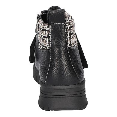 Easy Street Nico by Easy Street Women's Mini Lug Lace up Booties