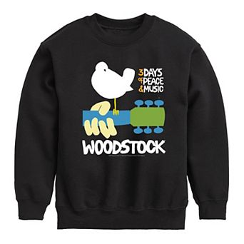 Boys 8-20 Woodstock Poster Fleece Crew Sweatshirt
