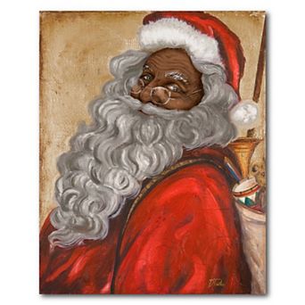 COURTSIDE MARKET Jolly St. Nick Canvas Wall Art
