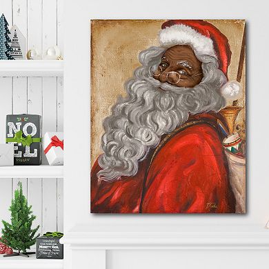 COURTSIDE MARKET Jolly St. Nick Canvas Wall Art