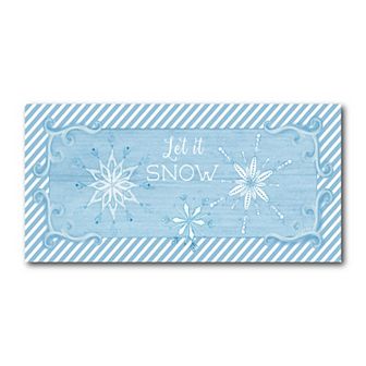 COURTSIDE MARKET Let It Snow Panel Canvas Wall Art