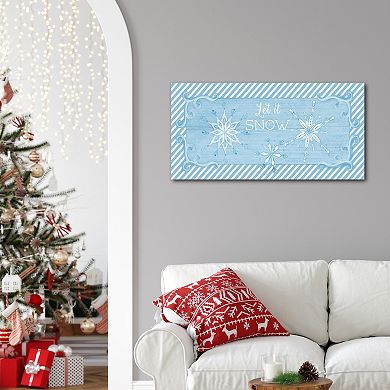 COURTSIDE MARKET Let It Snow Panel Canvas Wall Art