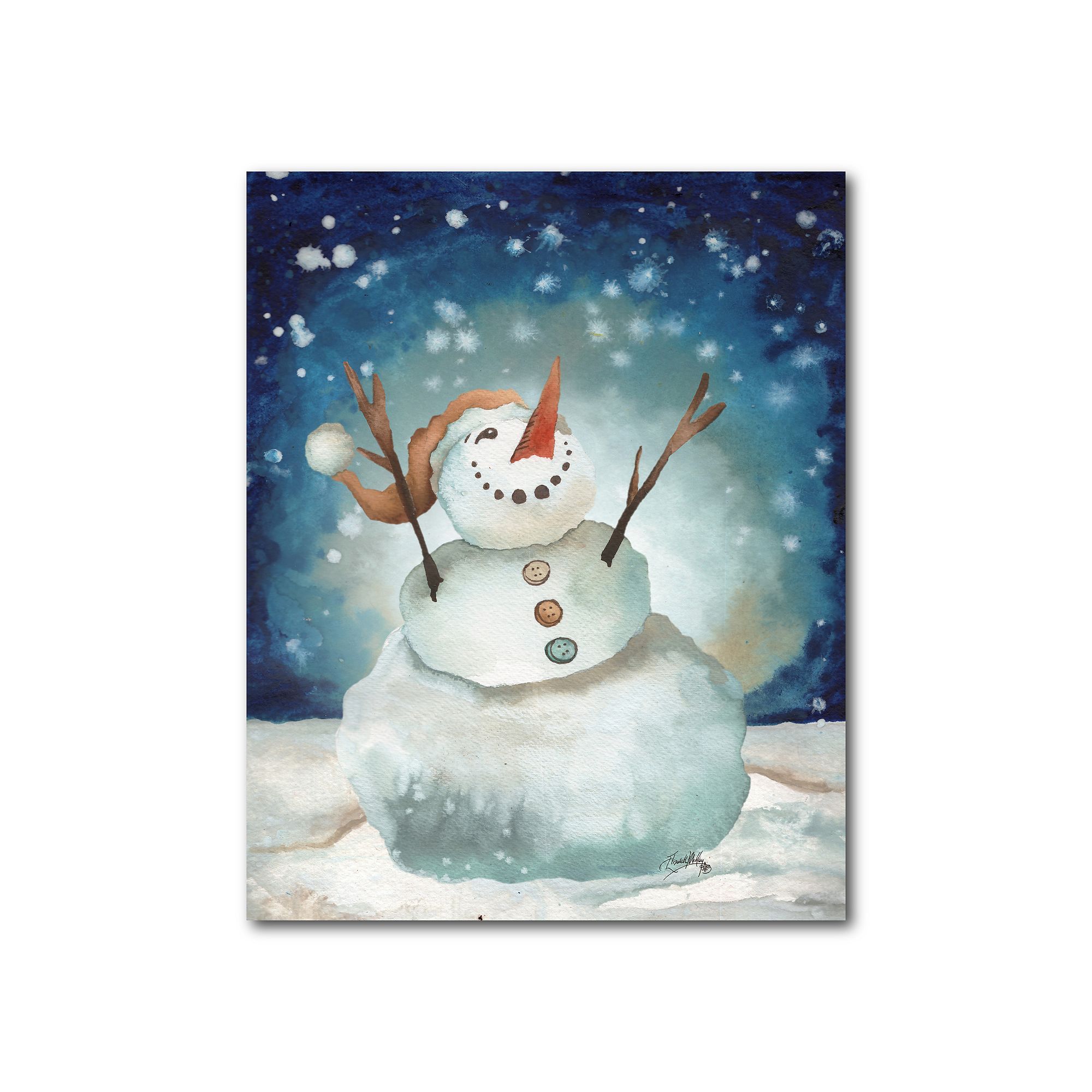 COURTSIDE MARKET Snowman Cheers I Canvas Wall Art, Multi