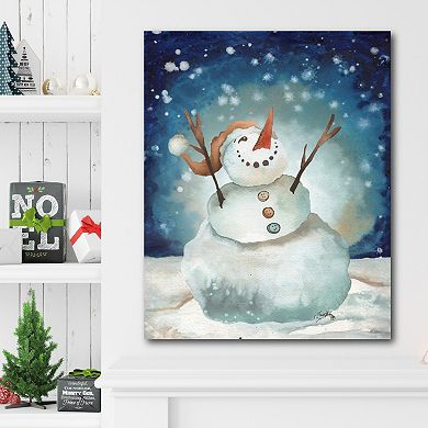 COURTSIDE MARKET Snowman Cheers I Canvas Wall Art