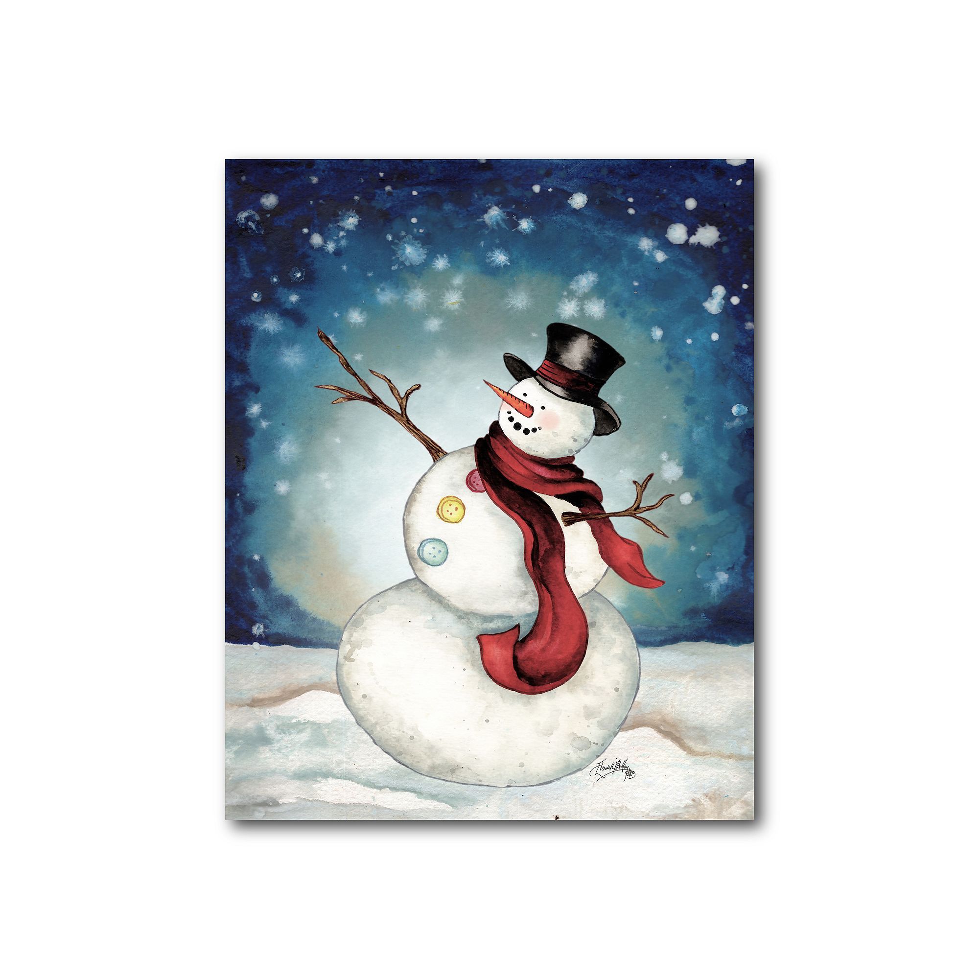 COURTSIDE MARKET Snowman Cheers II Canvas Wall Art, Multi