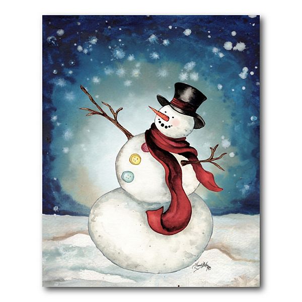 COURTSIDE MARKET Snowman Cheers II Canvas Wall Art