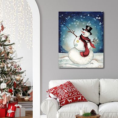 COURTSIDE MARKET Snowman Cheers II Canvas Wall Art