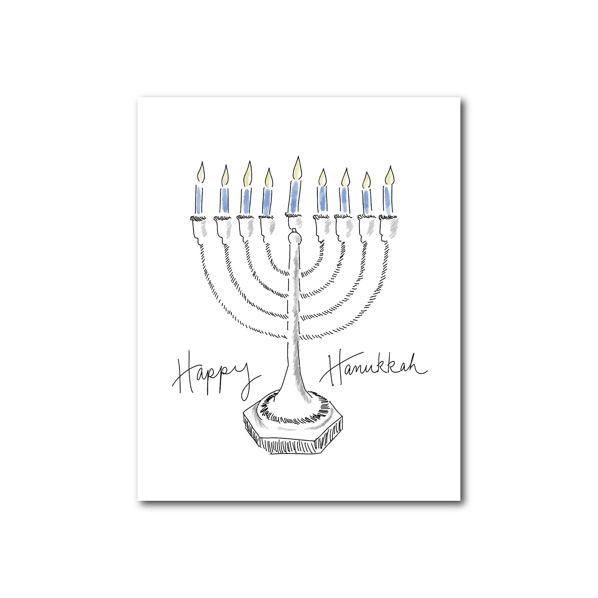 WEB-CHJ1395-16X20 COURTSIDE MARKET Happy Hanukkah Canvas Wall Art, M sku WEB-CHJ1395-16X20