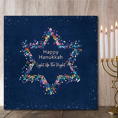 COURTSIDE MARKET Hanukkah Star Canvas Wall Art