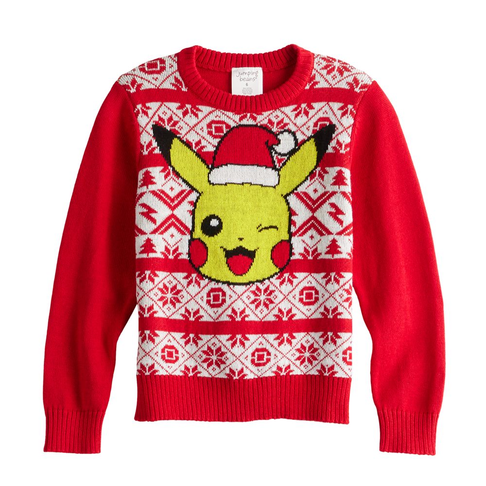 Boys 4-12 Jumping Beans® Nintendo Pokemon Pikachu Christmas Sweater