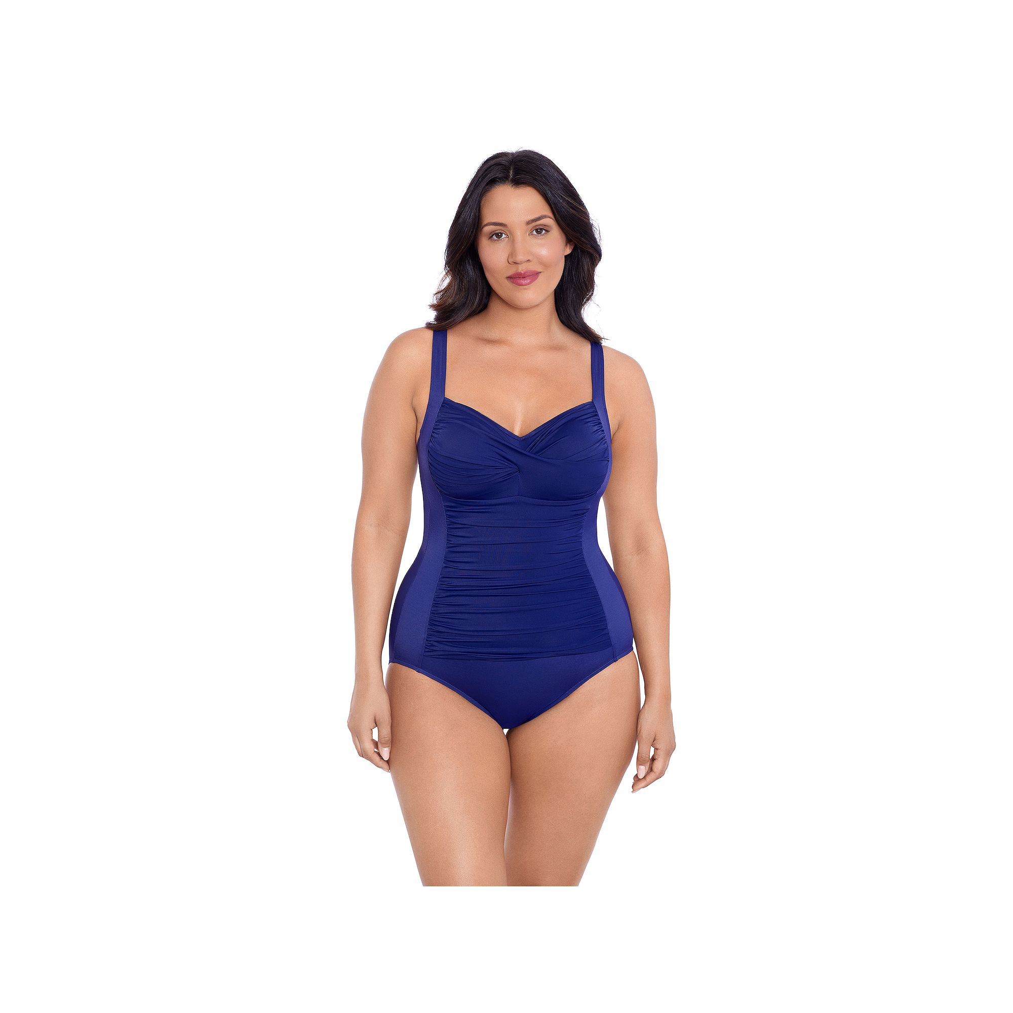Womens Trimshaper Averi One-Piece Swimsuit, Size: 10, Ink