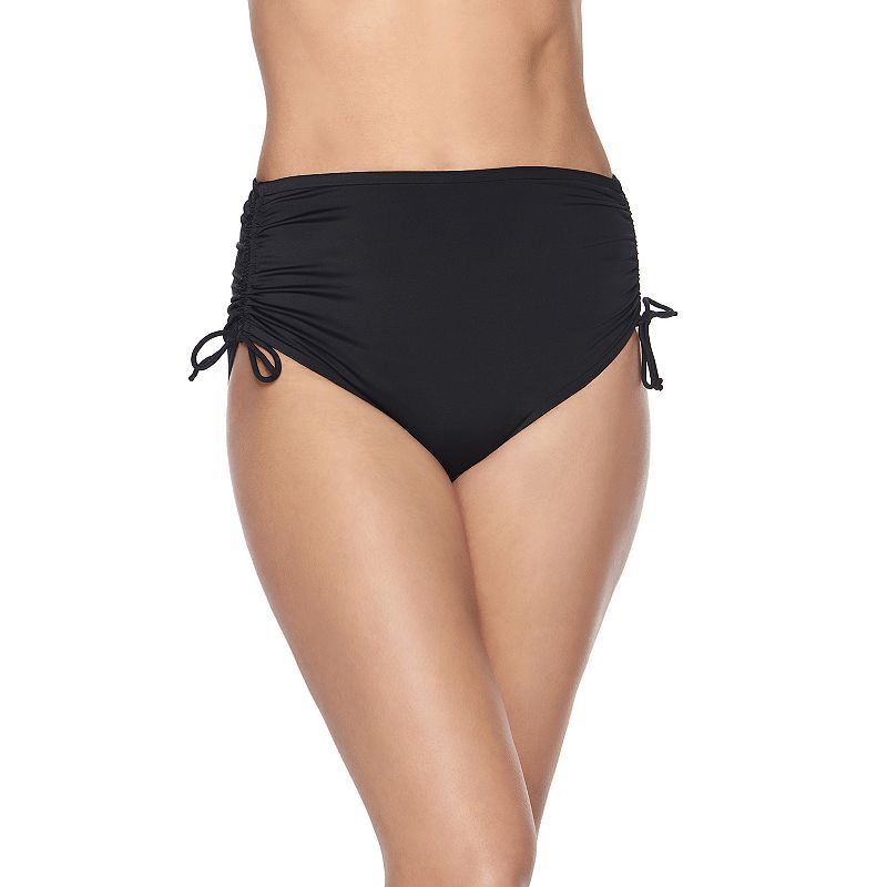 Women's Trimshaper Side Tie Bikini Bottom, Size: 16, Black