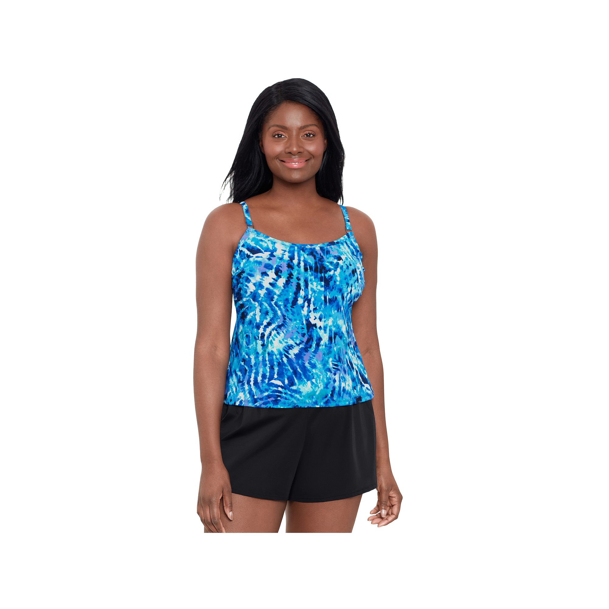 Womens Trimshaper Farrah Romper Swimsuit, Size: 10, Cool Blue
