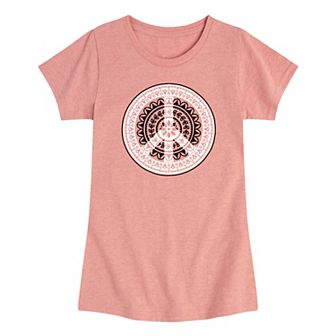 Girls 7-16 Decorative Peace Symbol Graphic Tee