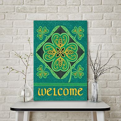 COURTSIDE MARKET Celtic Welcome Canvas Wall Art