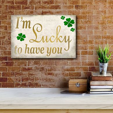 COURTSIDE MARKET I'm Lucky Canvas Wall Art