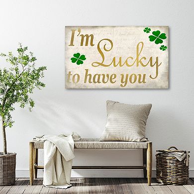 COURTSIDE MARKET I'm Lucky Canvas Wall Art