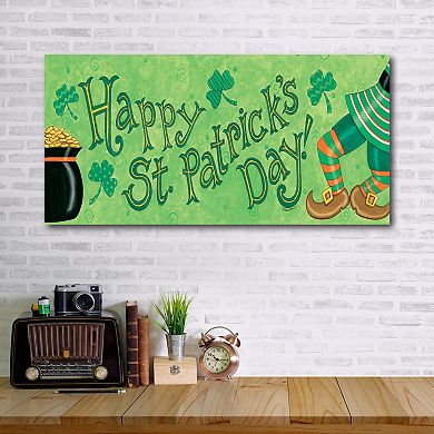 COURTSIDE MARKET Happy St. Patrick's Day Canvas Wall Art