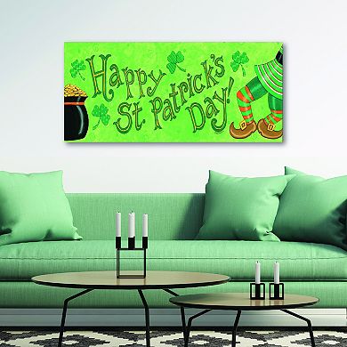 COURTSIDE MARKET Happy St. Patrick's Day Canvas Wall Art
