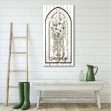 COURTSIDE MARKET Live The Simple Canvas Wall Art