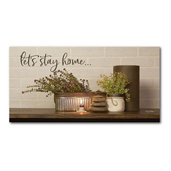COURTSIDE MARKET Let's Stay Home Canvas Wall Art
