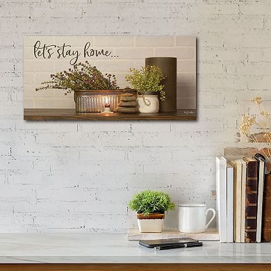 COURTSIDE MARKET Let's Stay Home Canvas Wall Art