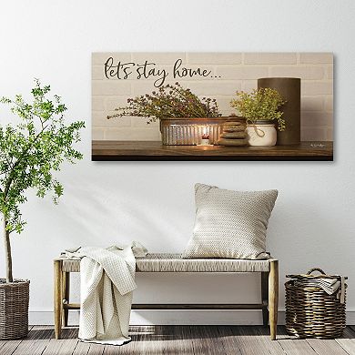COURTSIDE MARKET Let's Stay Home Canvas Wall Art