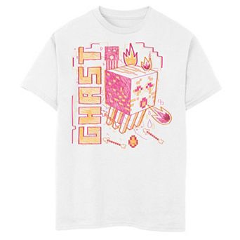 Boys 8-20 Minecraft Ghast Sketch Portrait Graphic Tee
