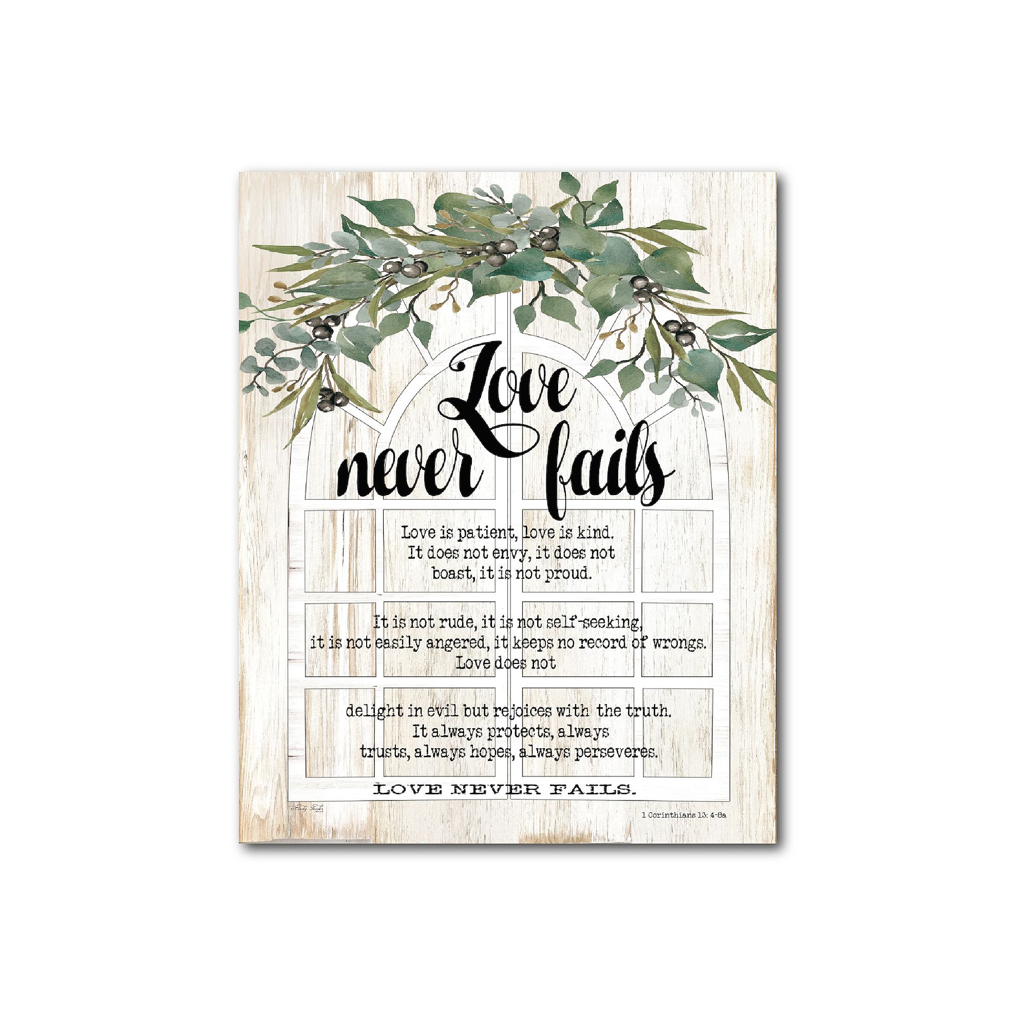 COURTSIDE MARKET Love Never Fails Canvas Wall Art, Multi
