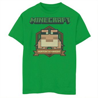 Boys 8-20 Minecraft Frog Hoppin' & Hangin' Badge Tee