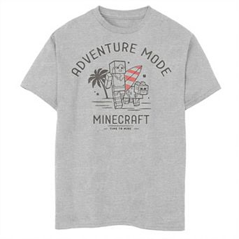 Boys 6-20 Minecraft Alex Adventure Mode Time to Mine Est. 2009 Surf Beach Graphic Tee