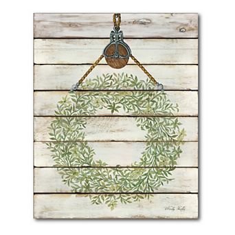 COURTSIDE MARKET Wreath Canvas Wall Art