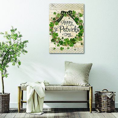 COURTSIDE MARKET St. Patrick's Wreath Canvas Wall Art