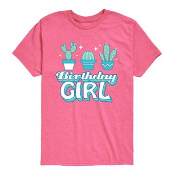 Girls 7-16 Birthday Girl Boho Cactus Graphic Tee