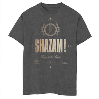 Boys 8-20 DC Comics Shazam! Fury Of The Gods Ornate Gold Poster Graphic Tee