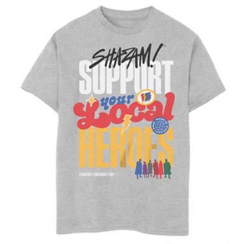 Boys 8-20 DC Comics Shazam! Fury Of The Gods Support Your Local Heroes Graphic Tee