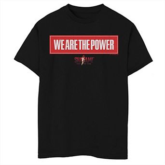 Boys 6-20 DC Comics Shazam! Fury Of The Gods Power Label Graphic Tee