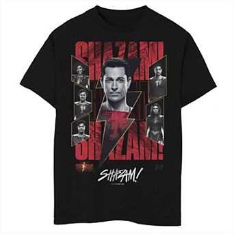 Boys 6-20 DC Comics Shazam! Fury Of The Gods Shazam! Six Poster Graphic Tee