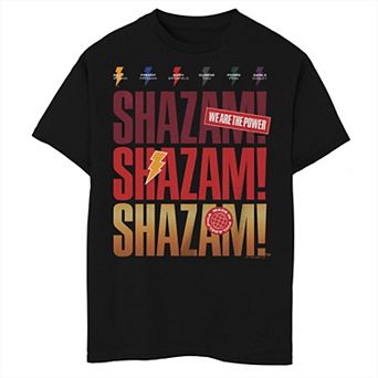 Boys 6-20 DC Comics Shazam! Fury Of The Gods Shazam! Stack Graphic Tee