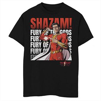 Boys 6-20 DC Comics Shazam! Fury Of The Gods Text Stack Graphic Tee