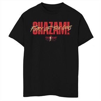 Boys 6-20 DC Comics Shazam! Fury Of The Gods Gold Text Graphic Tee