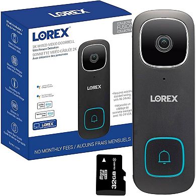 Lorex 2K Wi-Fi Video Doorbell (Wired)