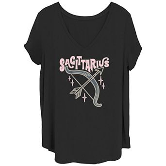 Juniors' Plus Size Zodiac Sign Sagittarius Graphic Tee