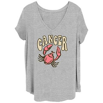 Juniors' Plus Size Zodiac Sign Cancer Graphic Tee