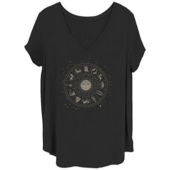 Juniors' Plus Size Horoscope Zodiac Signs Chart Graphic Tee