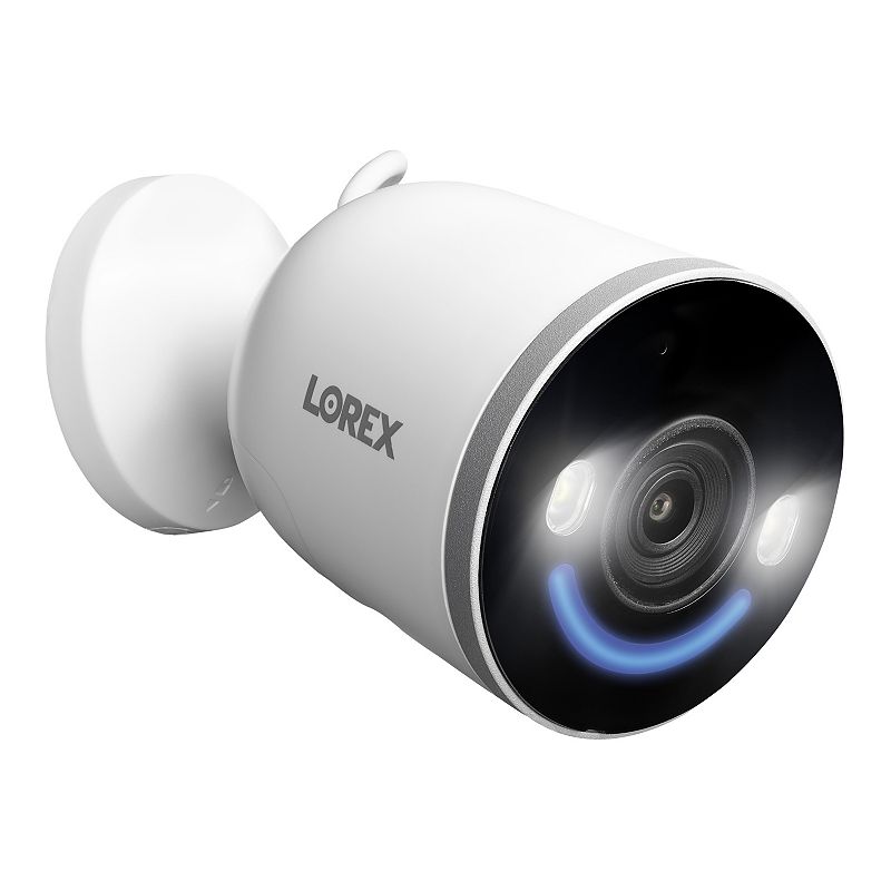 Lorex 4K Spotlight Indoor/Outdoor Wi-Fi 6 Security Camera with Smart Security Lighting, White