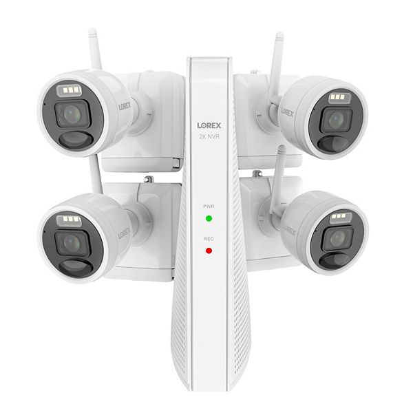 Lorex 2K 8Channel 32GB NVR System with Four Outdoor Battery Security