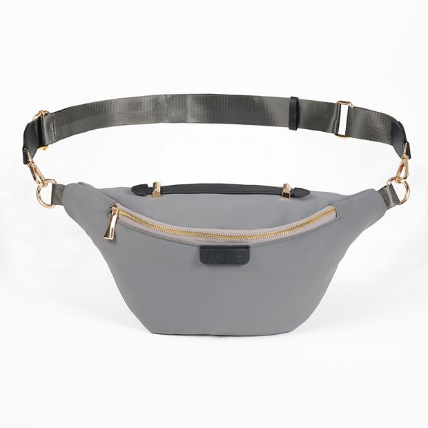 Zodaca Gray Plus Size Fanny Pack for Women and Men, Fashion