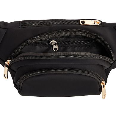 Black Plus Size Travel Fanny Pack, Unisex Belt Bag With Adjustable ...